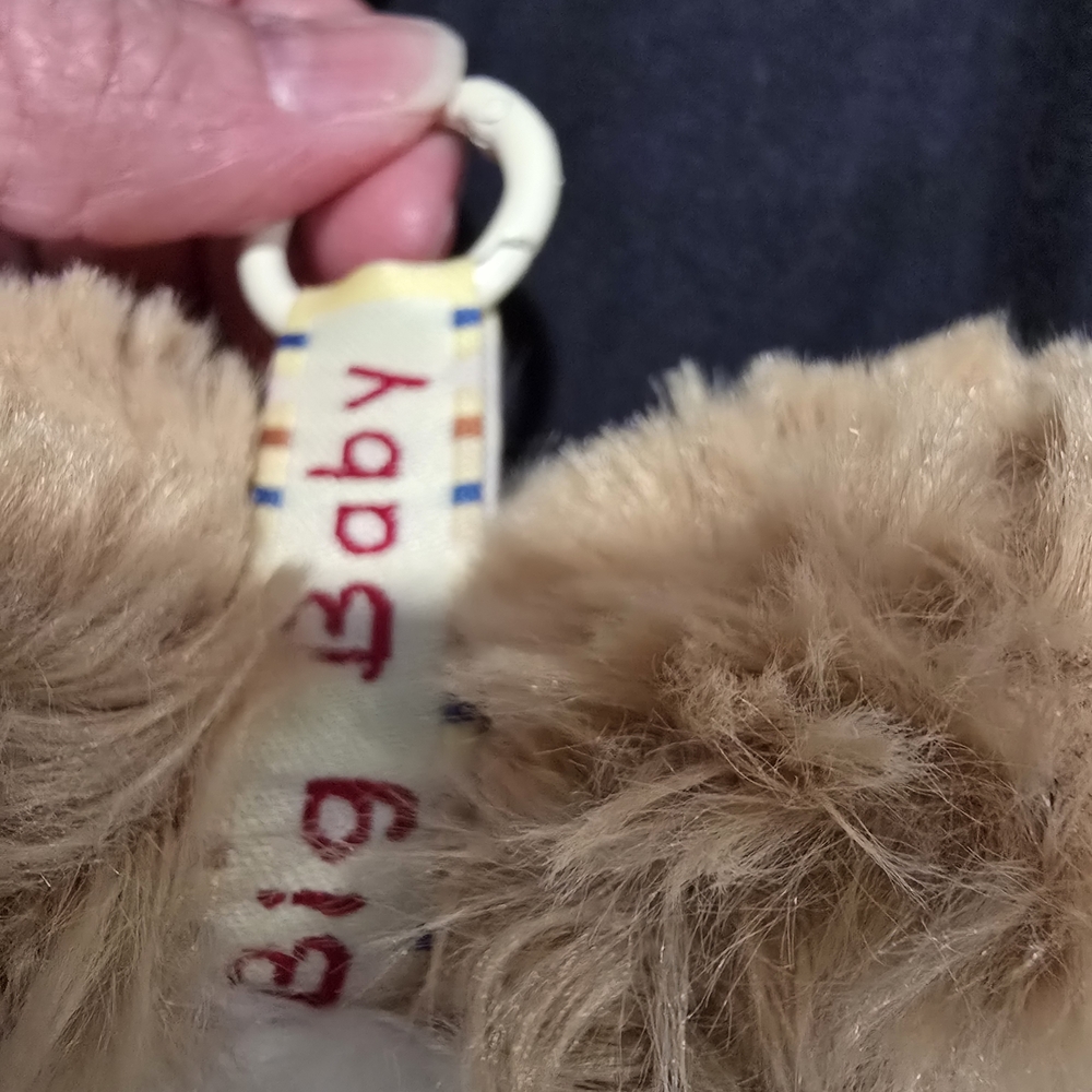 Adorable White and Brown Stuffed Animal with Glasses - Picture 4 of 4
